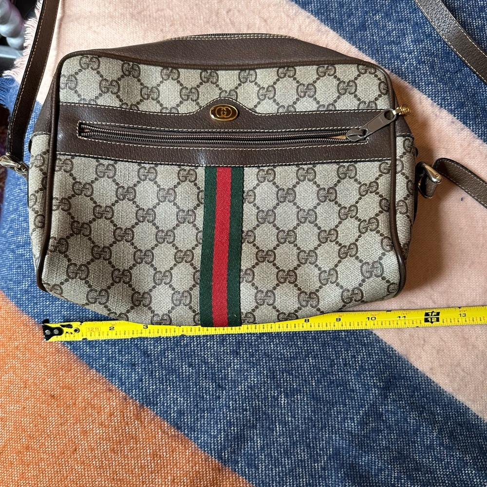 Gucci Vintage Sherry Line Canvas Brown crossbody/shoulder bag - Picture 10 of 14